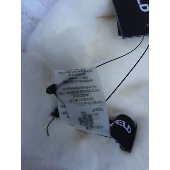 KARL LAGERFELD Paris Wome\'s White Faux Fur Scarf Pullover Lightweight New $68